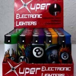 Click Xuper Lighters Skull & 8 Ball Wrap 50pc Display
